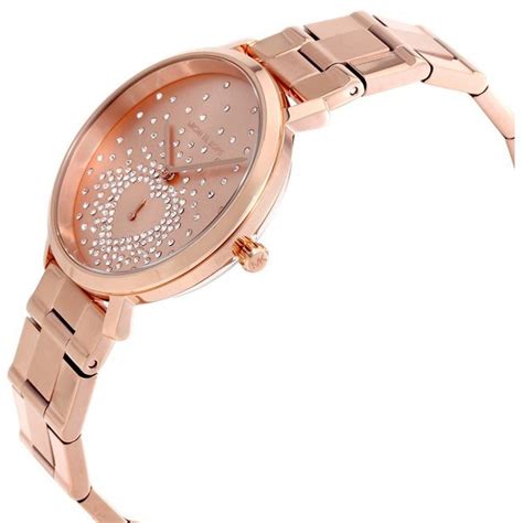 Michael Kors Jaryn Rose Gold Dial Rose Gold Steel Strap Watch 